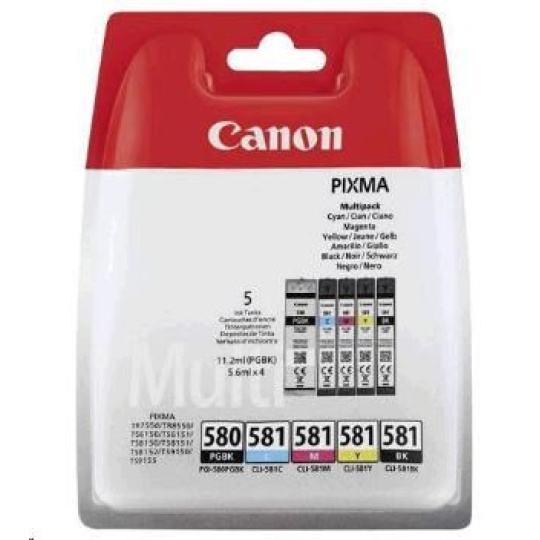 Canon CARTRIDGE PGI-580/CLI-581 BK/CMYK Multi-pack SEC pro PIXMA TS615x,625x,635x,815x,915xTR7550,8550