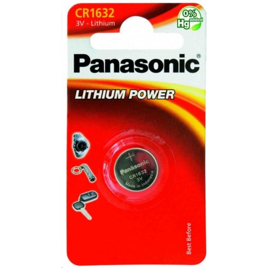 PANASONIC Lithiová baterie (knoflíková) CR-1632EL/1B  3V (Blistr 1ks)