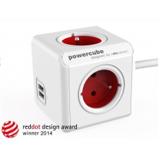Allocacoc PowerCube Extended USB Red (1,5m) Allocacoc PowerCube Extended USB Red (1,5m)