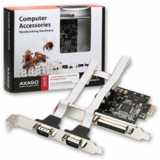 AXAGON PCEA-PS, PCIe adaptér - 1x paralelní (LPT) + 2x sériový port (RS232), vč. LP AXAGON PCEA-PS, PCIe adaptér - 1x paralelní (LPT) + 2x sériový port (RS232), vč. LP