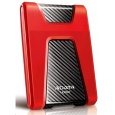 ADATA Externí HDD 1TB USB 3.1 DashDrive Durable HD650, červený (gumový, nárazu odolný)