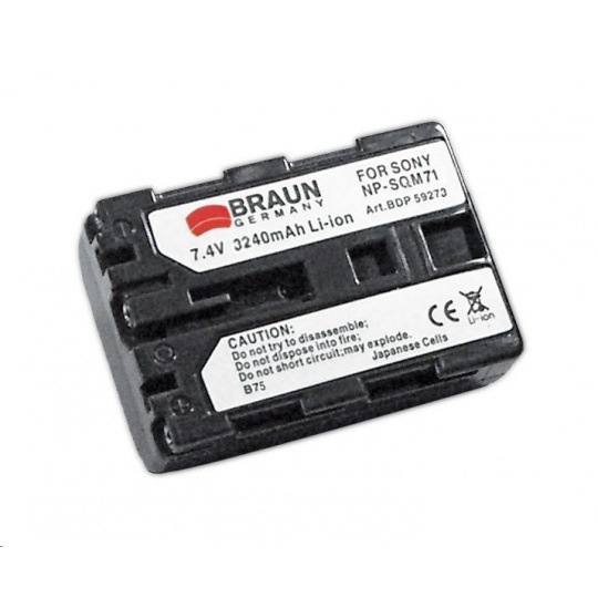 Braun akumulátor SONY NP-FM70, QM71, 3240mAh