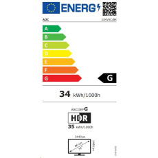 AOC MT VA LCD WLED 34" U34V5C/BK - VA panel, 3440x1440, HDMI, DP, USB, USB-C, nast vyska, repro