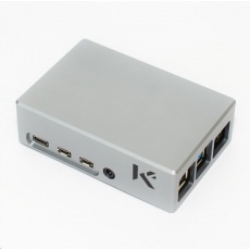 Hliníková krabička KKSB pro Raspberry Pi 4 s pasivním chladičem, šedá Hliníková krabička KKSB pro Raspberry Pi 4 s pasivním chladičem, šedá