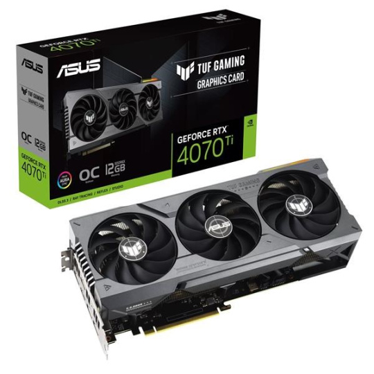 ASUS VGA NVIDIA GeForce RTX 4070 Ti TUF GAMING OC 12G, 12G GDDR6X, 3xDP, 2xHDMI