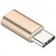 PREMIUMCORD Adaptér USB 3.1 C/male - USB 2.0 Micro-B/female, zlatý