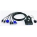 ATEN 2-port KVM USB mini, 1m kabely, DO