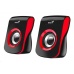 GENIUS repro SP-Q180 Red, 2.0, 6W, USB napájení, 3,5" jack, černo-červené