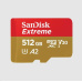 SanDisk micro SDXC karta 512GB Extreme (190 MB/s Class 10, UHS-I U3 V30) + adaptér