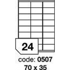 RAYFILM Štítky 70x35 univerzálne biele *R01000507A, 100 listů RAYFILM Štítky 70x35 univerzálne biele *R01000507A, 100 listů