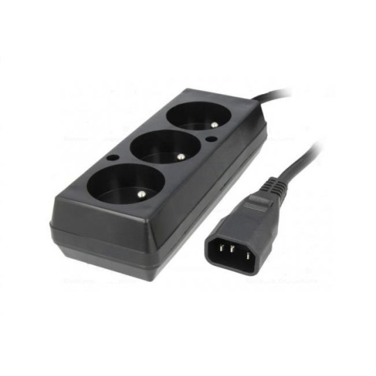 Prodlužovací přívod 3x230V pro UPS (IEC320-C14), 30cm