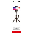 BAZAR - WG - Selfie tyč WG 6, Selfie tyč + tripod, teleskopická, s bluetooth tlačítkem, černá - Poškozený obal (Komplet)