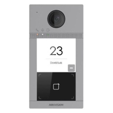 HIKVISION DS-KV8113-WME1(B)/Flush, IP dveřní interkom 1-tlač., čtečka karet, 2MPx kamera, WiFi, zápustný