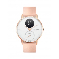 Withings Accessory Leather Wristband Rose Gold Buckle (18mm) for Steel and Steel HR (36mm) - Black Withings Accessory Leather Wristband Rose Gold Buckle (18mm) for Steel and Steel HR (36mm) - Black