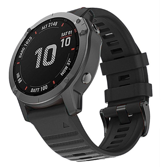 RhinoTech řemínek pro Garmin QuickFit silikonový outdoor 26mm černý RhinoTech řemínek pro Garmin QuickFit silikonový outdoor 26mm černý