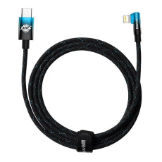 Baseus úhlový kabel USB-C - Lightnin, 20W 2m, modrý