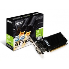 MSI VGA NVIDIA GeForce GT 710 1GD3H LP, GT710, GDDR3 1GB, DVI-I,HDMI,LP, pasiv MSI VGA NVIDIA GeForce GT 710 1GD3H LP, GT710, GDDR3 1GB, DVI-I,HDMI,LP, pasiv