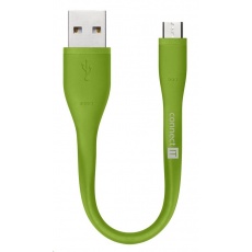 CONNECT IT Wirez Micro USB - USB pro power banky, zelený, 13 cm CONNECT IT Wirez Micro USB - USB pro power banky, zelený, 13 cm