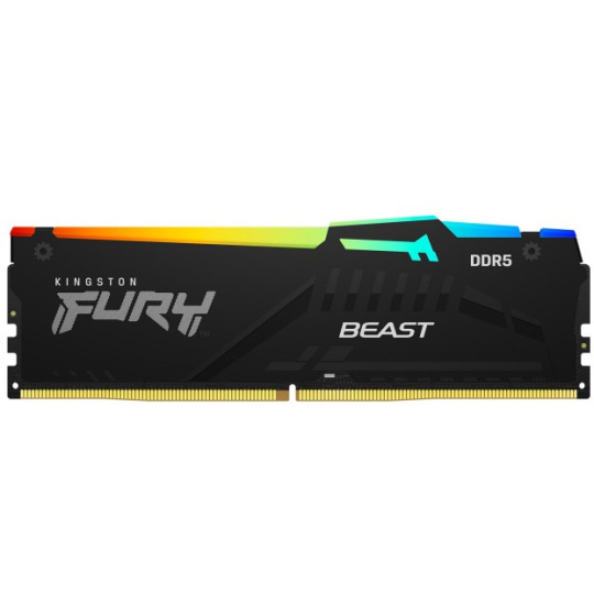 KINGSTON DIMM DDR5 64GB (Kit of 4) 5200MT/s CL40 FURY Beast RGB XMP