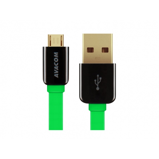 AVACOM MIC-40G kabel USB - Micro USB, 40cm, zelená
