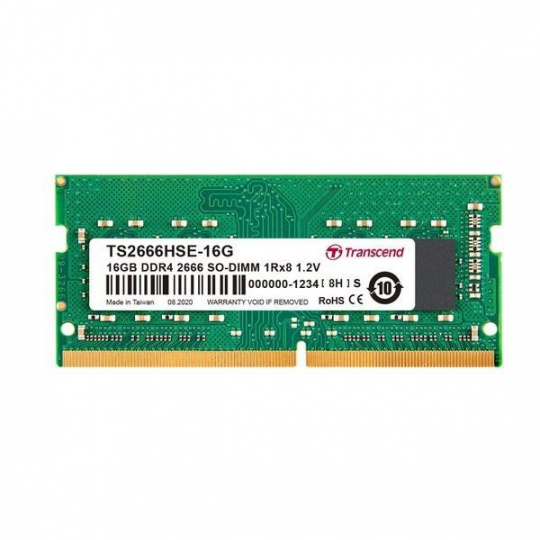 TRANSCEND SODIMM DDR4 16GB 2666MHz 1Rx8 2Gx8 CL19 1.2V