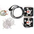 19" ventilace pro nástěnné rozvaděče XtendLan, 2 ventilátory, napájecí kabel, spojovací materiál