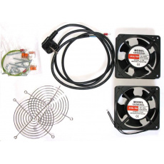 19" ventilace pro nástěnné rozvaděče XtendLan, 2 ventilátory, napájecí kabel, spojovací materiál 19" ventilace pro nástěnné rozvaděče XtendLan, 2 ventilátory, napájecí kabel, spojovací materiál
