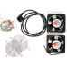 19" ventilace pro nástěnné rozvaděče XtendLan, 2 ventilátory 120mm, napájecí kabel, spojovací materiál