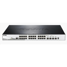 D-Link DGS-1510-28XMP 28-Port Gigabit Stackable PoE Smart Managed Switch including 4 10G SFP+, 370W PoE budget