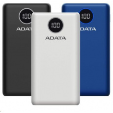 ADATA PowerBank P20000QCD - externí baterie pro mobil/tablet 20000mAh, 2,1A, modrá (74Wh)