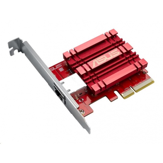 ASUS XG-C100C Síťový adaptér 10GBase-T PCIe se zpětnou kompatibilitou 5/2,5/1G a 100Mb/s; RJ45 port a integrovaný QoS