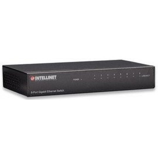 Intellinet 8-Port Gigabit Ethernet Switch, kovový