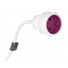 Allocacoc PowerCube PowerExtension 3m white/pink Allocacoc PowerCube PowerExtension 3m white/pink