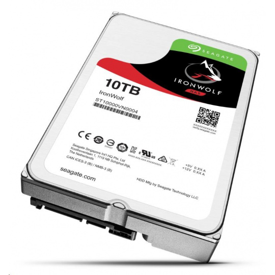 SEAGATE HDD 10TB IRONWOLF (NAS), 3.5", SATAIII, 7200 RPM, Cache 256MB