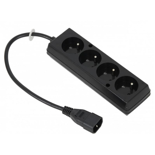 Prodlužovací přívod 4x230V pro UPS (IEC320-C14), 30cm
