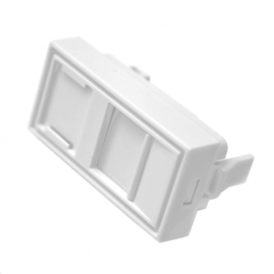 Modul neosazený 1x RJ45, 22,5x45 mm s prachovkou