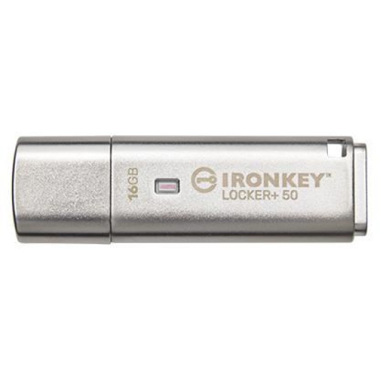 Kingston Flash Disk IronKey 16GB IKLP50 Locker+ 50 AES USB, w/256bit Encryption