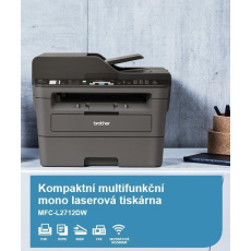 BROTHER multifunkce mono laserová MFC-L2802DW - A4, 32ppm, 1200x1200dpi, USB, LAN, Wi-Fi, 128 MB paměť