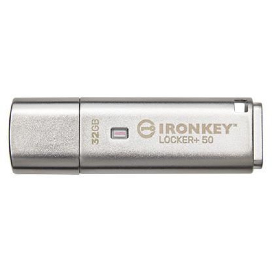 Kingston Flash Disk IronKey 32GB IKLP50 Locker+ 50 AES USB, w/256bit Encryption