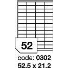 RAYFILM Štítky 52,5x21,2 univerzálne biele *R01000302A, 100 listů RAYFILM Štítky 52,5x21,2 univerzálne biele *R01000302A, 100 listů