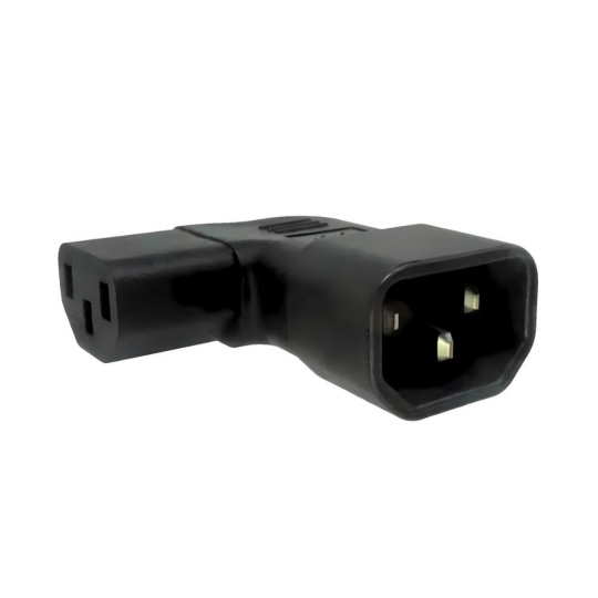 Adaptér úhlový na stranu IEC C13 na IEC C14 napětí 230V, 10A