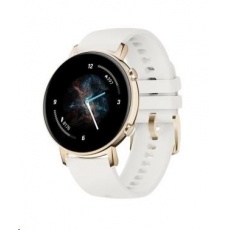 Huawei Watch GT 2, 42 mm, bílá, béžový řemínek
