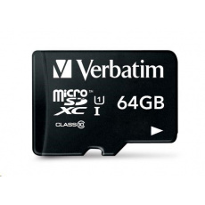 VERBATIM Tablet microSDHC C10/U1 with USB reader 64GB (R:70MB/s, W:10MB/s)