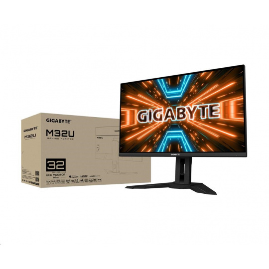 GIGABYTE LCD - 31.5" Gaming monitor M32U UHD, 3840 x 2160, 144Hz, 1000:1, 350cd/m2, 1ms, 2xHDMI 2.1, 1xDP, SS IPS