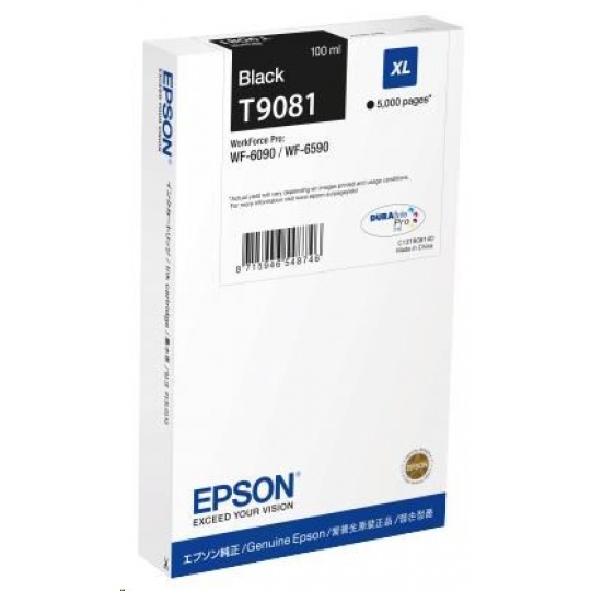 EPSON Ink čer WorkForce-WF-6xxx Ink Cartridge XL Black 100 ml