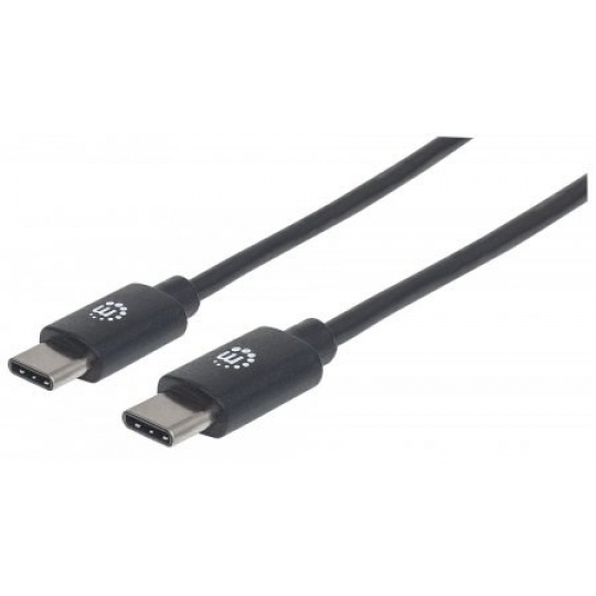 MANHATTAN kabel Hi-Speed USB-C, Type-C Male to Type-C Male, 0,5m, černý