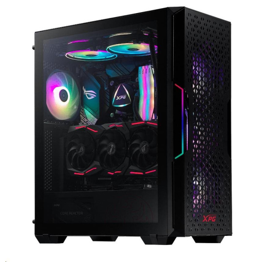 ADATA XPG case STARKER AIR Mid-Tower, bez zdroje, 1x 120mm + 1x 120mm ARGB, Bílá