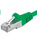 PREMIUMCORD Patch kabel CAT6a S-FTP, RJ45-RJ45, AWG 26/7 0,25m zelená