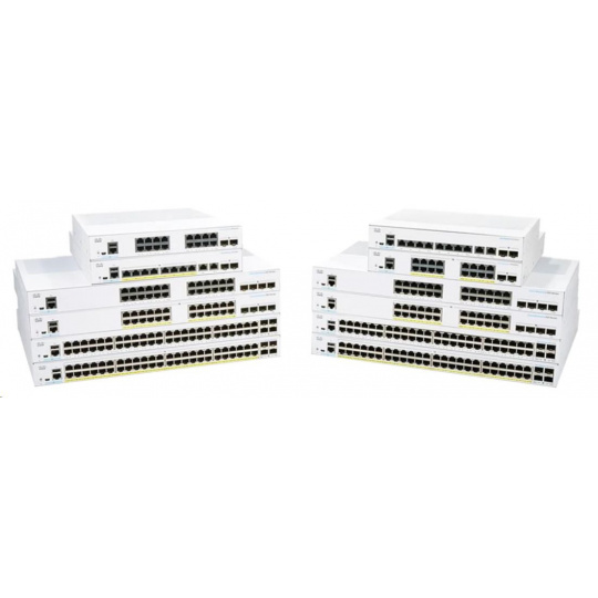 Cisco switch CBS250-24T-4X (24xGbE,4xSFP+,fanless)