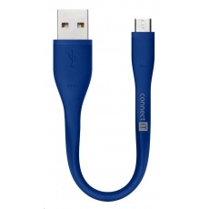CONNECT IT Wirez Micro USB - USB pro power banky, modrý, 13 cm CONNECT IT Wirez Micro USB - USB pro power banky, modrý, 13 cm